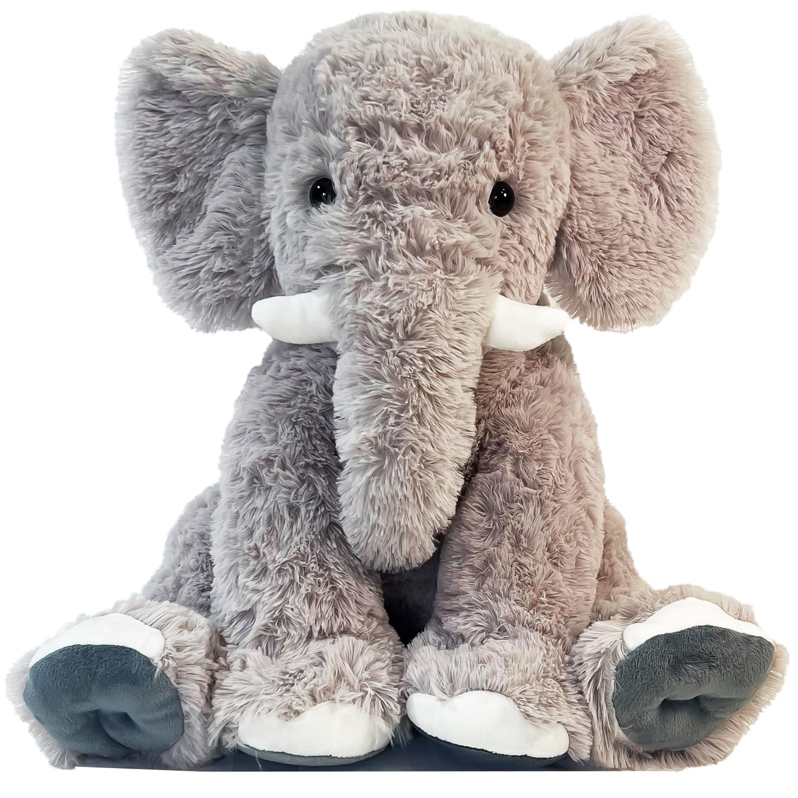 Photo 1 of UBABER 19.2 Inch Large Elephant Stuffed Animals,Clever Elephant Plush Toy for Kids, for Girls and Women,Super Soft Room Decoration(Gray).