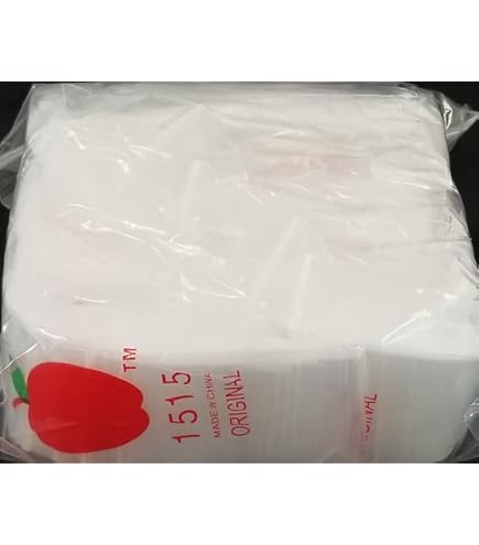 1000 Pack - 1x1 Inch 2 Mil Small Ziplock Baggies, Resealable Plastic Pouches For Crafts, Beads & Parts (Red Tint)