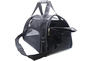 ZaneSun Cat Carrier,Soft-Sided Pet Travel Carrier for Cats,Dogs Puppy Comfort Portable Foldable Pet Bag Airline Approved (Medium-Black)