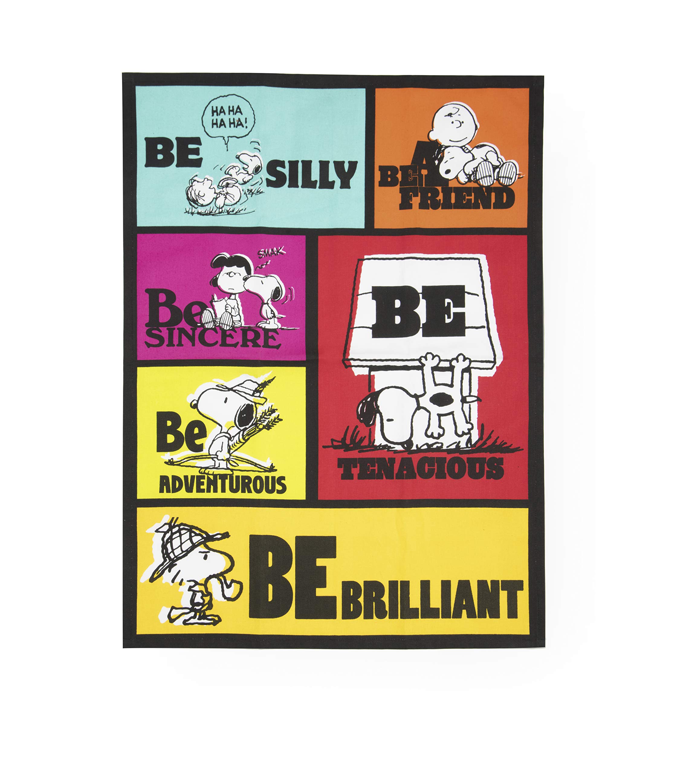 Excelsa Peanuts Kitchen Tea Towel, Multicoloured, 50 x 70 cm