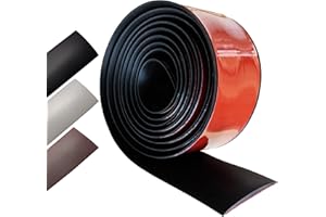 MAXIROC Floor Transition Strip Self-Adhesive Cover Strips Threshold Repair Floor Gap Vinyl Flooring Transitions Laminate Floor Flat Divider Strip Minimalism Oak Wood Grain Design 78.7in (4cm, Pure Black)