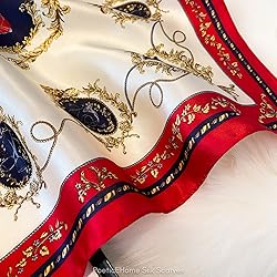 PoeticEHome 100% Mulberry Silk Neck Scarf