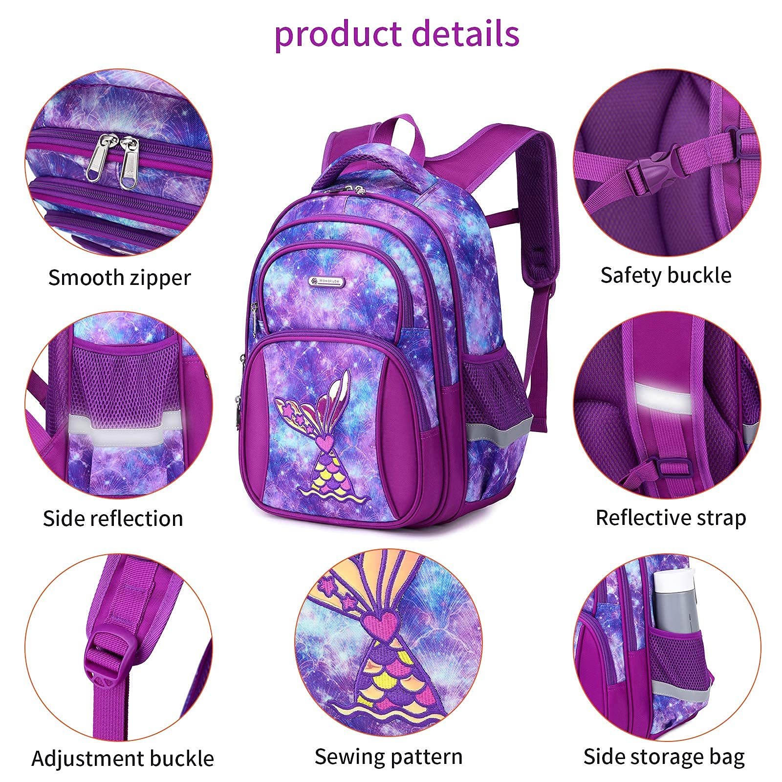 Kids Backpack for Girls Preschool Elementary Kindergarten School Bag 15.6″ Multifunctional Cute Large Capacity