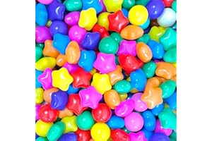 Lovgrils Colorful Star Ball Pit Balls 200 Count for Kids - Plastic Balls for Toy & Pet Ball Pit, Play Star Pit Balls for 1-5 Years Girls Boys Toddlers Playhouse Birthday Party Decoration Pool Tent