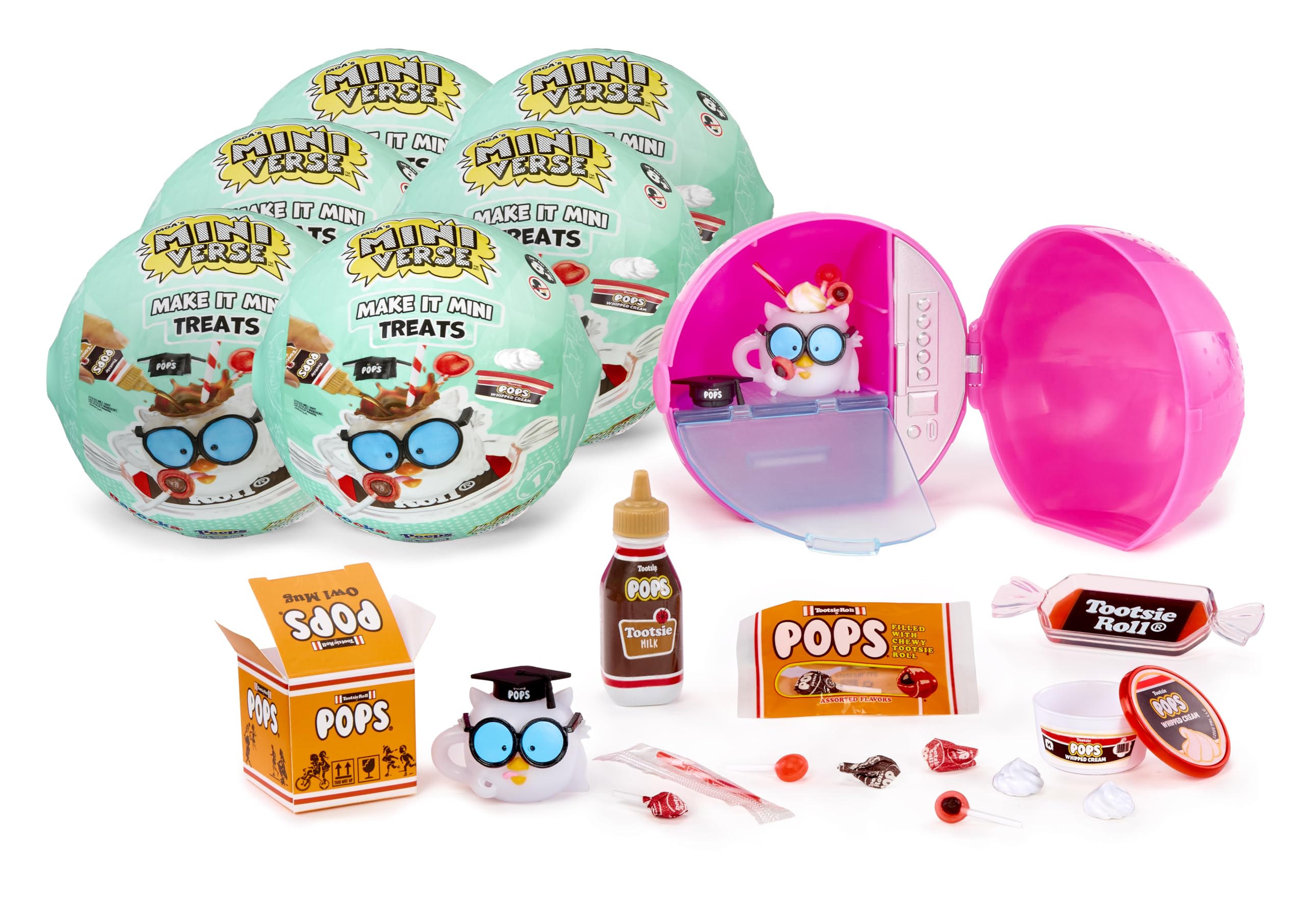 MGA's Miniverse Make It Mini Treats (6 Pack), Mini Collectibles - Mystery Blind Packaging, Candy Theme, DIY, Resin Play, Replica Food, NOT Edible, Collectors, Gift, 8+