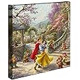 Thomas Kinkade Snow White Dancing in The Sunlight 14" x 14" Gallery Wrapped Canvas Art | Frameless Room Wall Art | Certificate of Authenticity Included