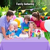 PLULON 15Pcs Multicolor Tablecloth 54 x 108 Inches Plastic PEVA view 5