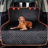 MIXJOY SUV Cargo Liner for Dogs, Waterproof Cargo Liner for SUV, Pet Dog Cargo Cover Mat with Bumper Flap Protector, Nonslip Car Trunk Mat for Sedans Vans, Universal Fit (90" L x 55" W)