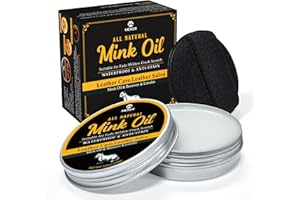 MEKER Mink Oil for Leather Boots, Leather Conditioner and Cleaner 3.52 oz-All-Natural Waterproof Soften and Restore Shoes