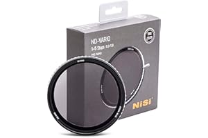 NiSi 55mm True Color Variable ND Filter VND 1-5 Stops (ND2-ND32) Variable Neutral Density Lens Filter, Optical Glass with Mul