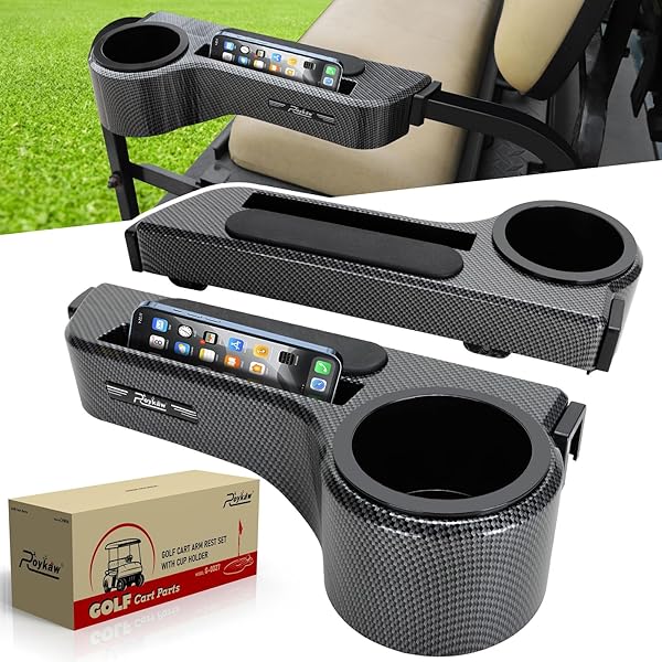 ROYKAW GOLF CART ARMREST WITH CUP HOLDER/REAR SEAT...