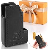 JINMUNIC Leather Lighter Case Cover Holder for S.T Dupont Ligne 2 Lighters | Black Lighter Sleeve Pouches, Lighter Accessories, Gift for Men Fathers