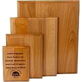 Genuine Red Alder Wood Plaque Blank, 3/4 Inch Thick Award and Craft Plaque, Ideal for DIY Projects, Arts &amp; Crafts, Engraving, and Memorials (Genuine Red Alder, 5x7 inch)