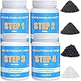 Rock Tumbler Grit and Polish Refill Kit - 6 Pounds. Value Pack for Polishing, Ideal for Up to 40 lbs. of Rocks, 4-Step Tumbling Media Kit, Compatible with Any Rock Polisher, More Grits, Better Result
