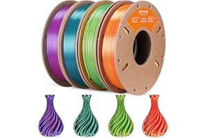 ERYONE Silk Coextrusion PLA Shiny 3D Printer Filament Bundle, PLA Filament 1.75+/-0.03mm, 3D Printing Filament 250gX 4 Spools