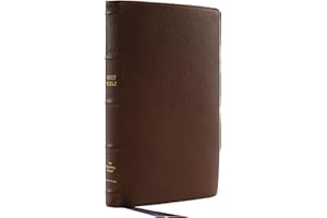 NKJV, Thinline Reference Bible, Large Print, Premium Goatskin Leather, Brown, Premier Collection, Comfort Print: Holy Bible, New King James Version