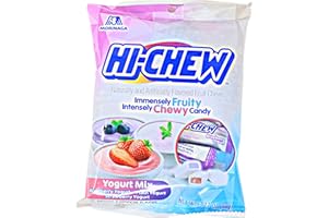 HI-CHEW Morinaga Hi Chew Japan Yogurt Mix Chewy Candy with Plain, Strawberry and Blueberry Flavor, 3.17 oz
