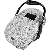 JJ Cole Winter Baby Car Seat Cover - Winter Car Seat Cover for Baby Seat or Stroller - Infant Car Seat Covers with Warm Sherpa Lining - Cuddly Gray