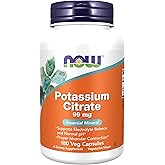 NOW Supplements, Potassium Citrate 99 mg, Essential Mineral, 180 Veg Caps