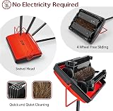JEHONN Carpet Floor Sweeper Manual with Horsehair Red view 3