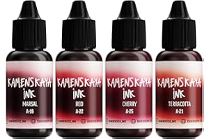 KAMENSKAYA Alcohol Ink Set #9: Matched Color Combination of Alcohol Inks, 4 pcs. 0.51 fl oz (15 ml) Each