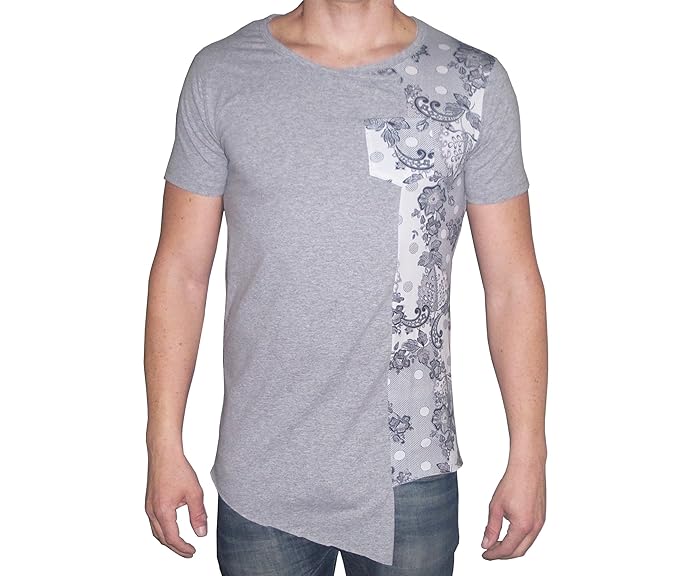 t shirt asimmetrica uomo
