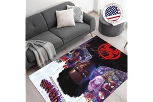 DreamController Spiderrman Miles Moralees Custom Rugs for Gamer Room (62x40inch)| Playroom Carpets Inspired by Games & Anime Decor for Gamers | Gamer Room Decor for Kids Teen