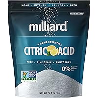 Milliard Citric Acid 5 Pound - 100% Pure Food Grade Non-GMO Project Verified (5 Pound)