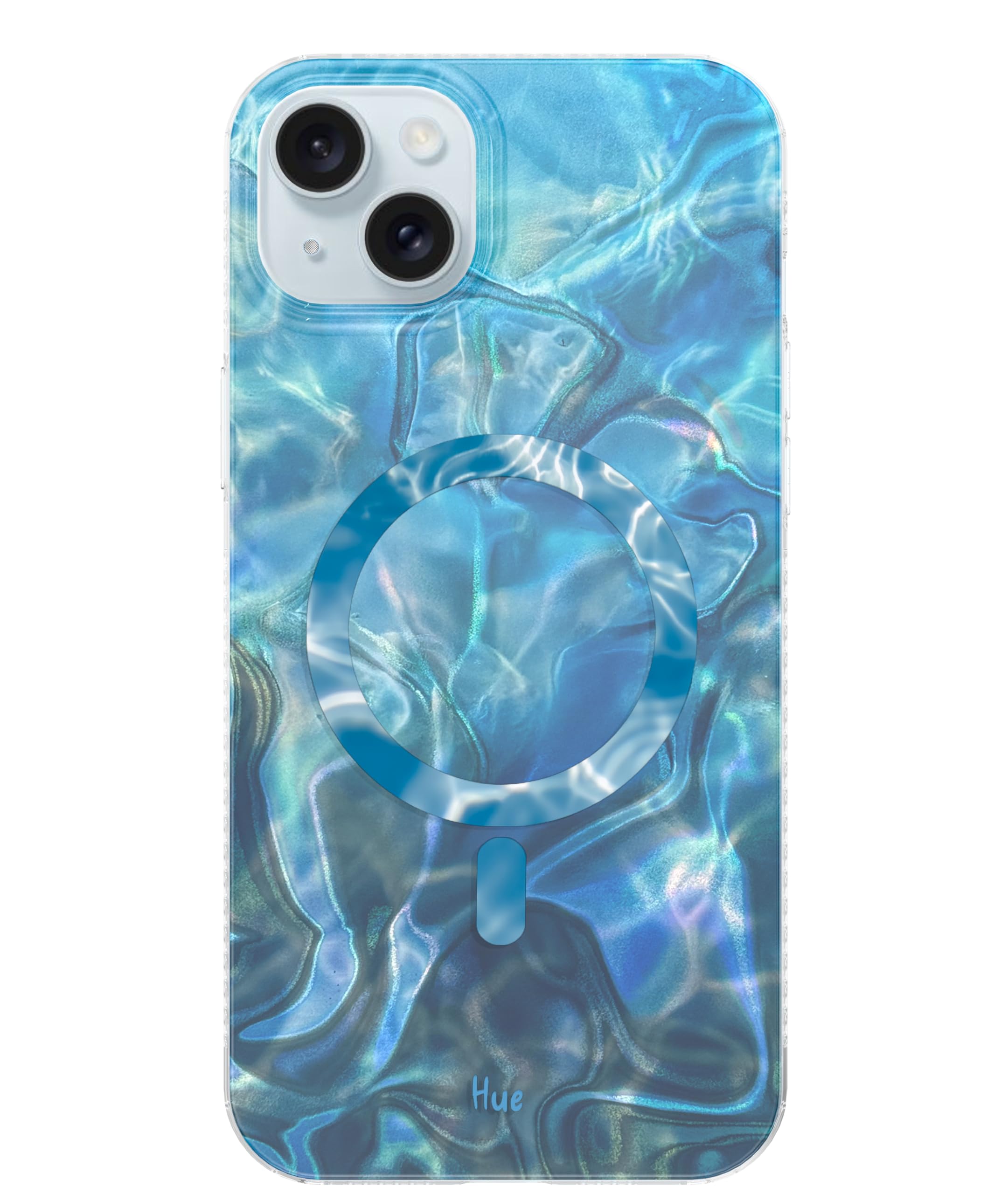 Photo 1 of LONLI Hue - for iPhone 15 Case [Compatible with Magsafe] - Ocean Wave Phone Case - [360° Shock-Absorbent Bumper] - Cute, Unique and Aesthetic Phone Cover for Girls and Women