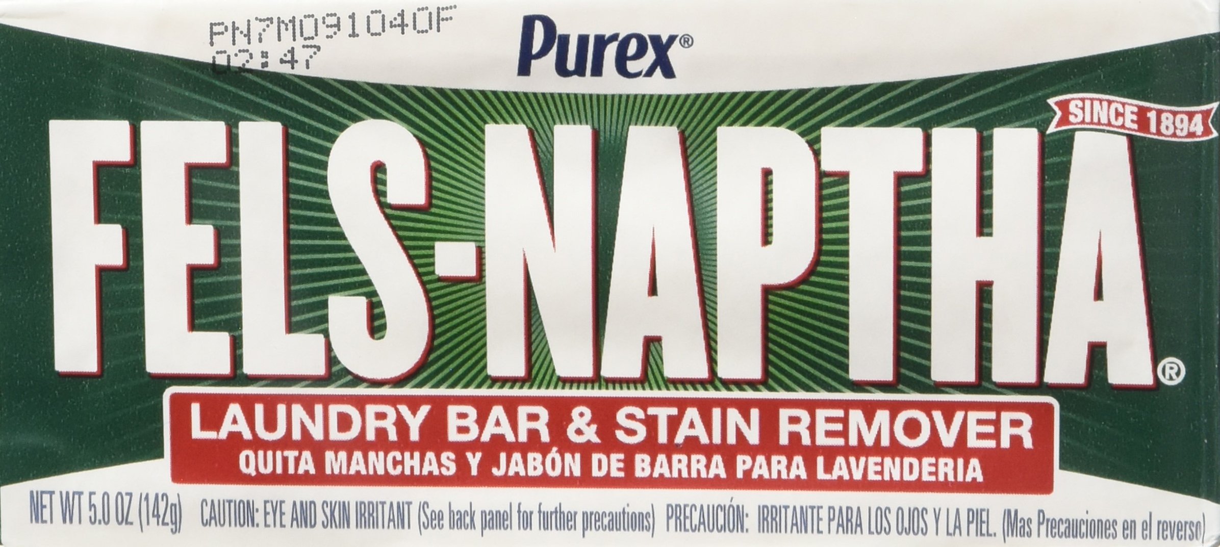 Fels Naptha Laundry Bar and Stain Remover, 5oz