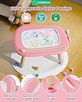 KOKODI Magnetic Drawing Board Toddler Toy Pink Educational Travel Toy 1-3 view 2
