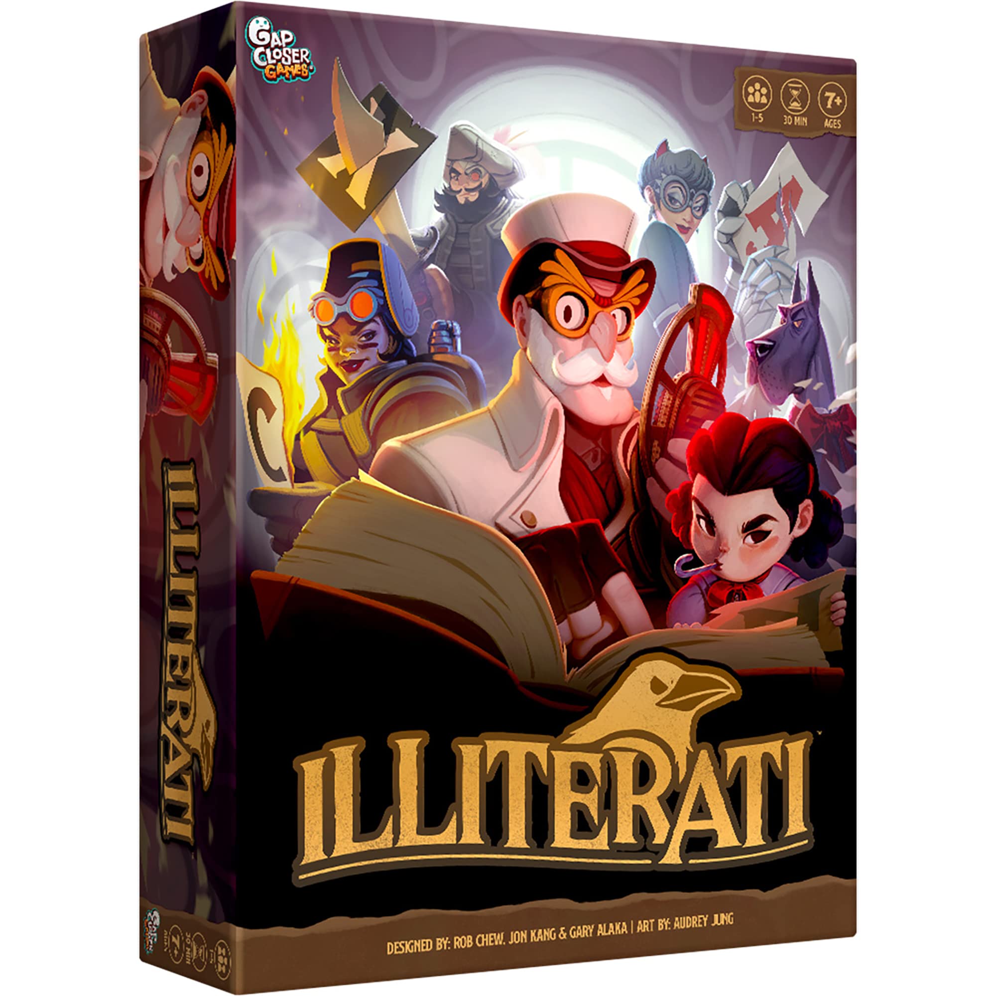 Photo 1 of Gap Closer Games | Illiterati | Cooperative Board Game | Word Family Game | 1 to 5 Players | Ages 7+ | 30 Minutes