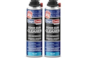 MAGIC CHEMS Spray Foam Cleaner (2 x 9.9oz) Foam Gun Cleaner, Great Remover Dissolves Uncured Expanding and Spray Polyurethane Foams, Uncured Foams Remover, Gun Not Includes - 2 Pack