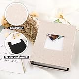 Benjia Small Photo Album 6x4 2 Packs 50 Pockets Linen Beige 10x15cm view 4