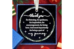 SUCHAGIFT Thank You Gifts for Women, Boss, Coworkers, Manager, Teacher, Nurse, Mom, Friends - Coworker Appreciation Gifts for Birthday, Christmas - Thank You Christmas Ornaments - Glass Ornament