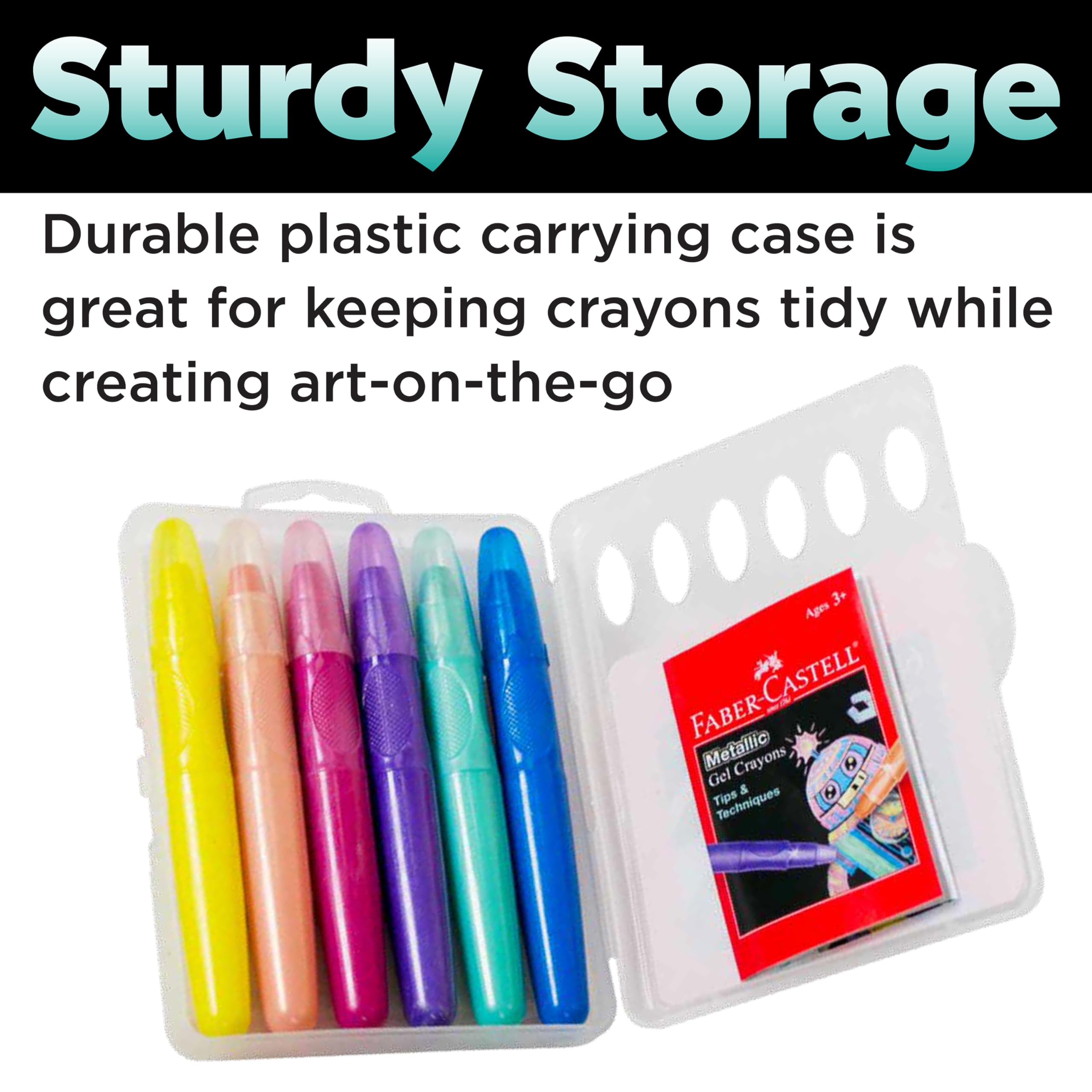 Metallic Gel Crayons 6 count (Ages 3+)
