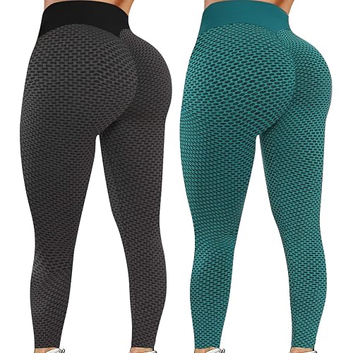 Reosse Leggings for Women - 2 Pack High Waist Yoga Pants for Women