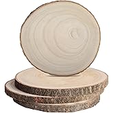 Wood Slices for Centerpieces, Wood Rounds Cookies for Crafts, Rustic Wood Circles & Slabs, Wooden Discs for Tables Decor-for Art Projects and Rustic Weddings