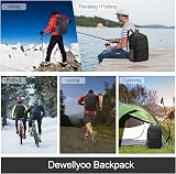 Dewellyoo Lightweight Hiking Backpack Foldable Outdoor Rucksack Black view 7