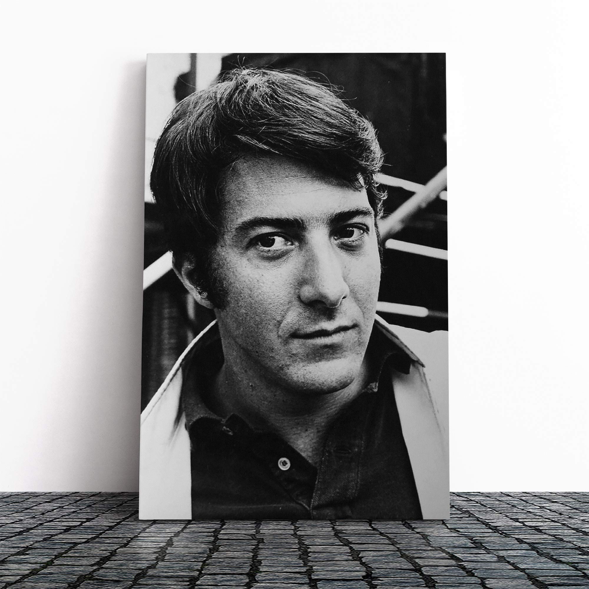 Dustin Hoffman Canvas Print | Gallery Wrapped 30mm Frame Wall Art | 20x14 inches | Ready to Hang | Modern Picture | Living Room Bedroom Lounge Office