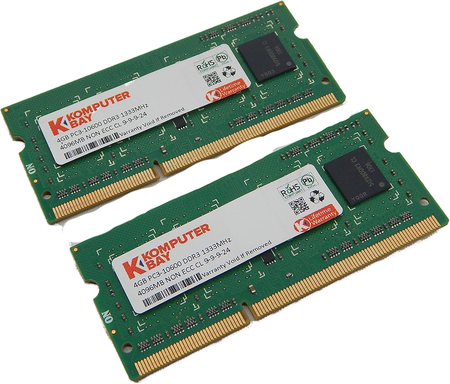 Komputerbay 8gb 2x 4gb Ddr3 Sodimm 4 Pin 1333mhz Pc3 8 Gb 9 9 9 24 At Amazon Com