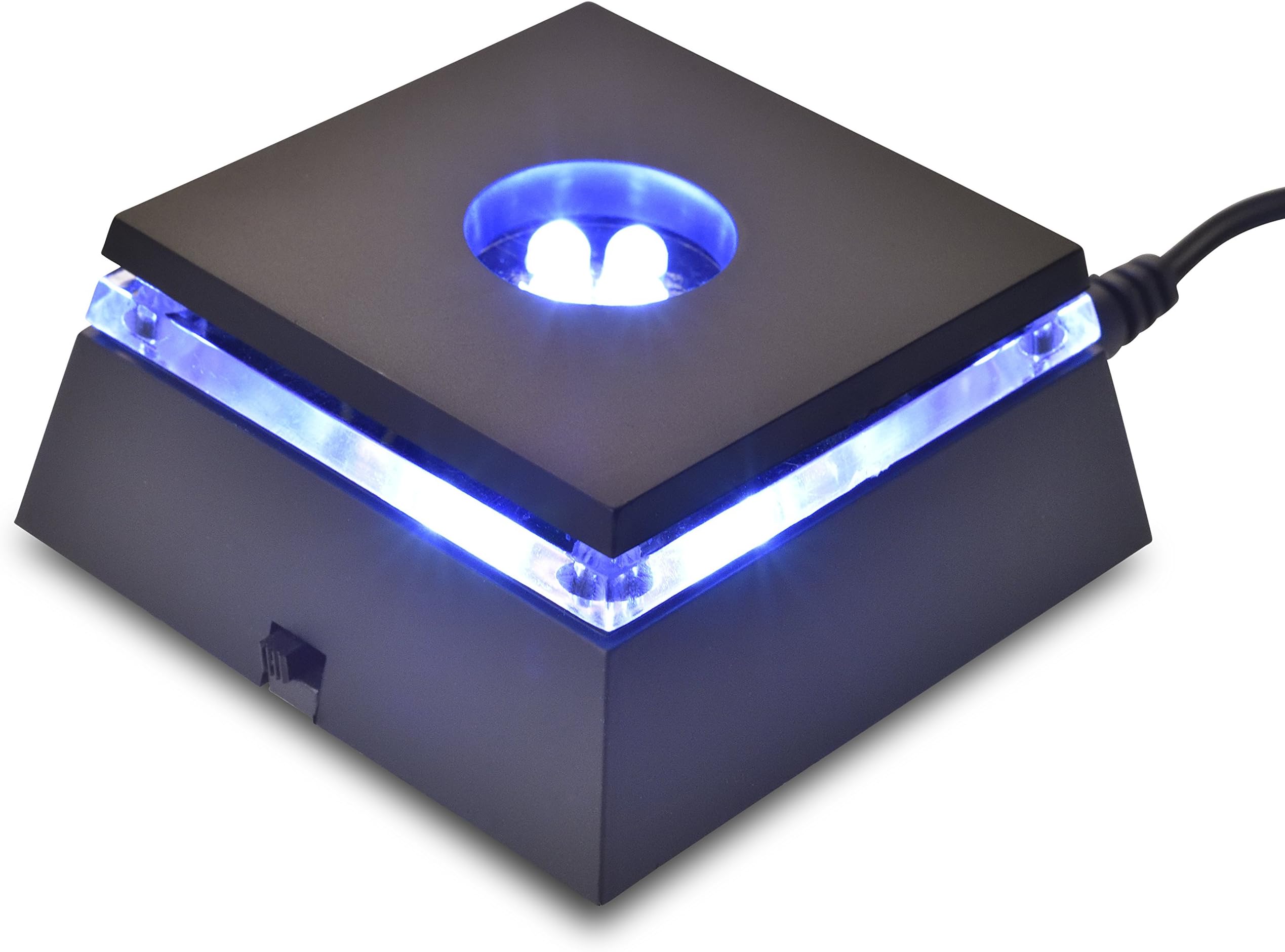 LED White Light Stand Base for Crystals / Glass Art - with AC Adaptor