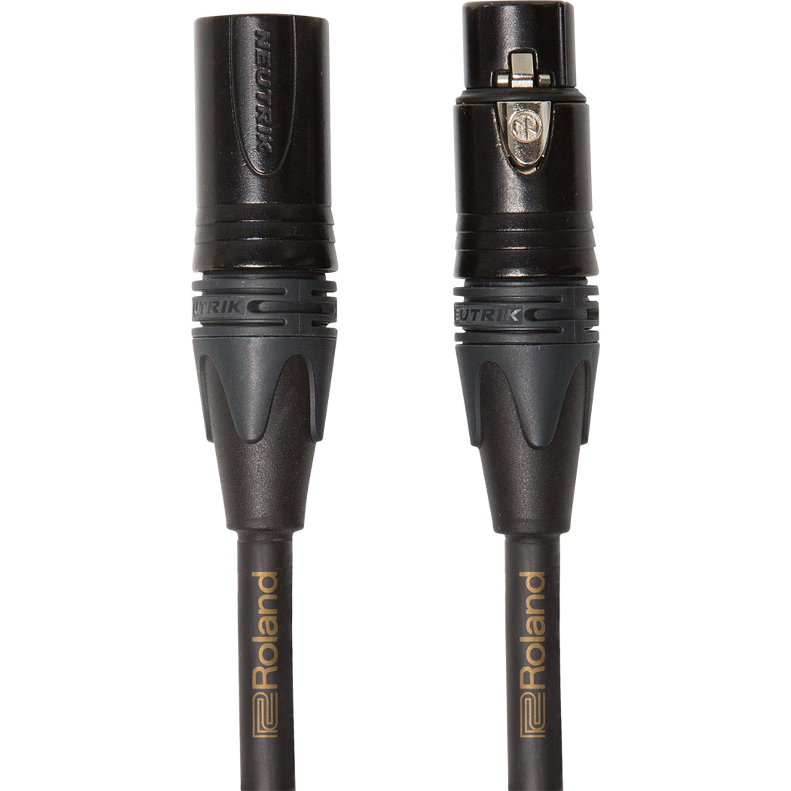 ROLAND Gold Series Microphone Cables, Black, Rmc-G10, Length: 10 Ft./3 M