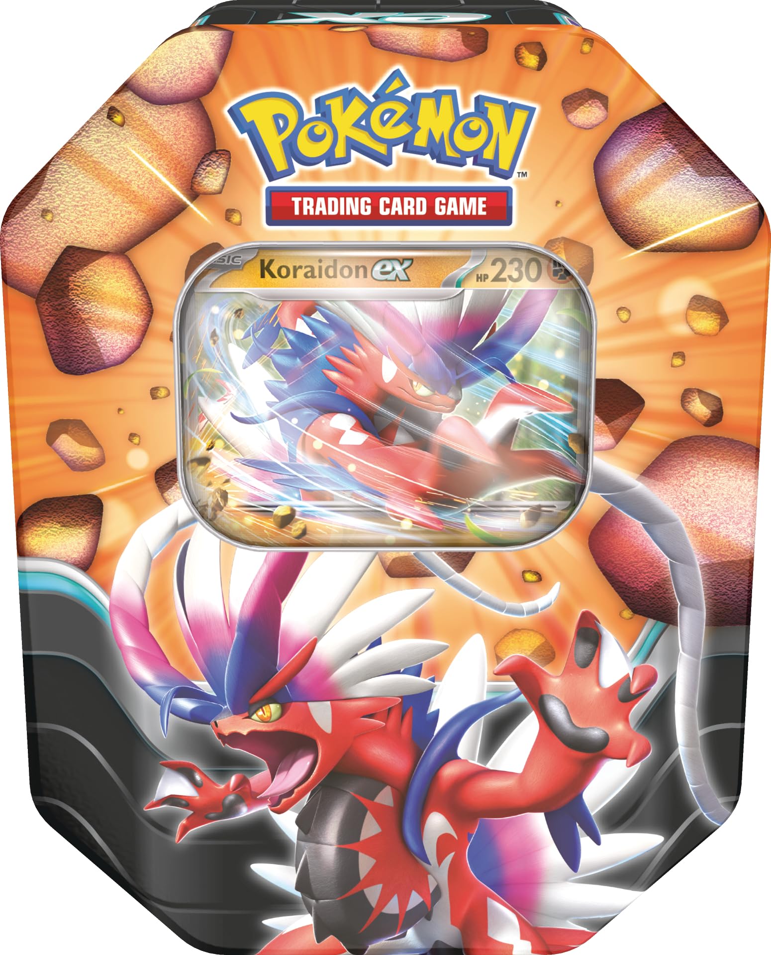 Pokémon TCG: Slashing Legends Tin – Koraidon ex (1 Foil Promo Card & 4 Booster Packs)
