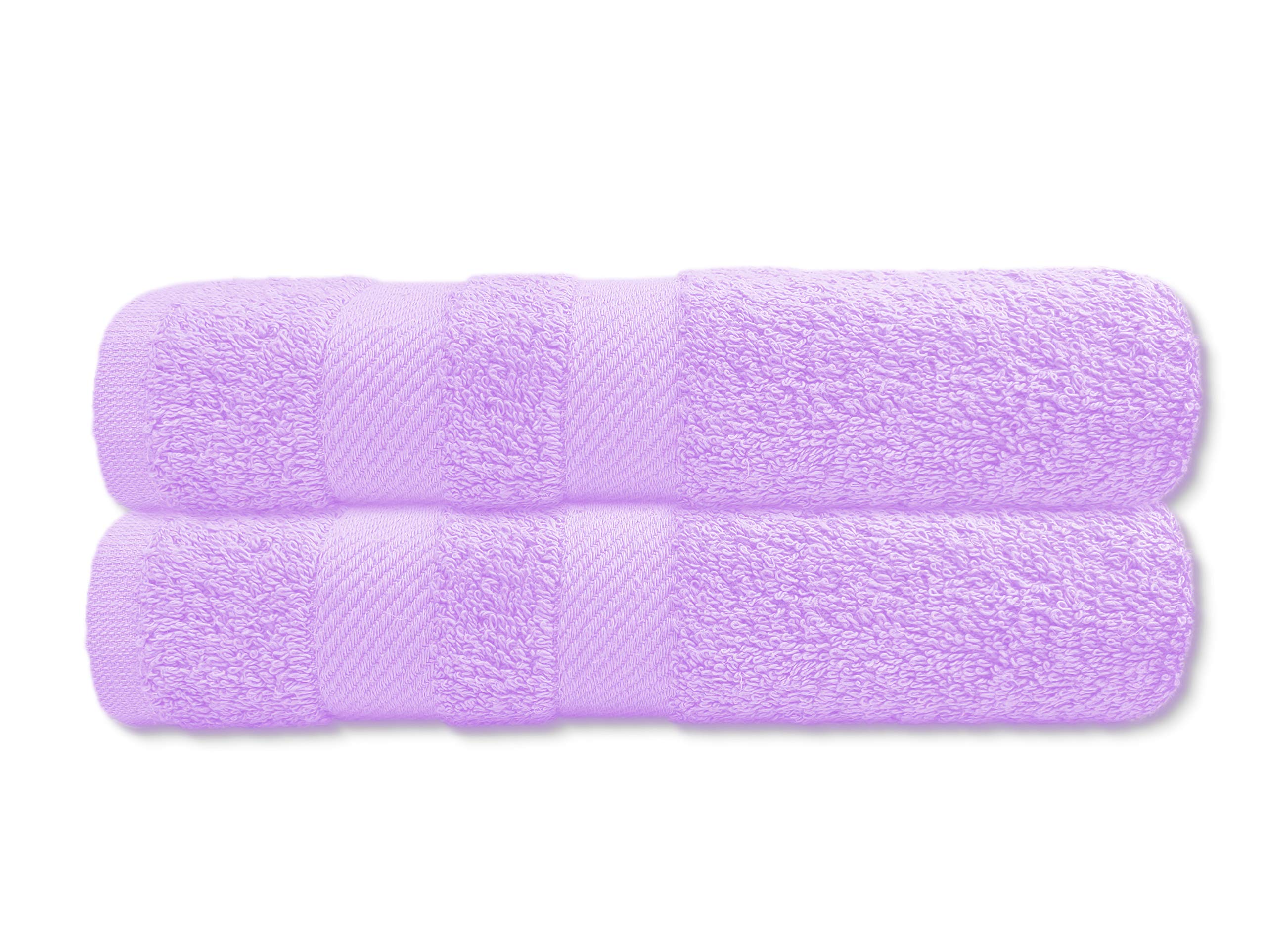 A & B TRADERS Cotton Hand Towels 600 GSM Soft Thick Easycare Multipurpose Daily Use bathroom Gym Spa Salon Sports Towels (Pink, 2)