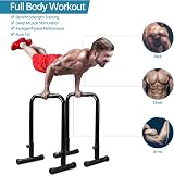 Yaheetech Dip Bars Station Pull Up Bars Heavy Duty Steel 500lbs Capacity view 4
