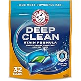 ARM & HAMMER Deep Clean Stain Formula, Laundry Detergent Power Paks, 32 ct.