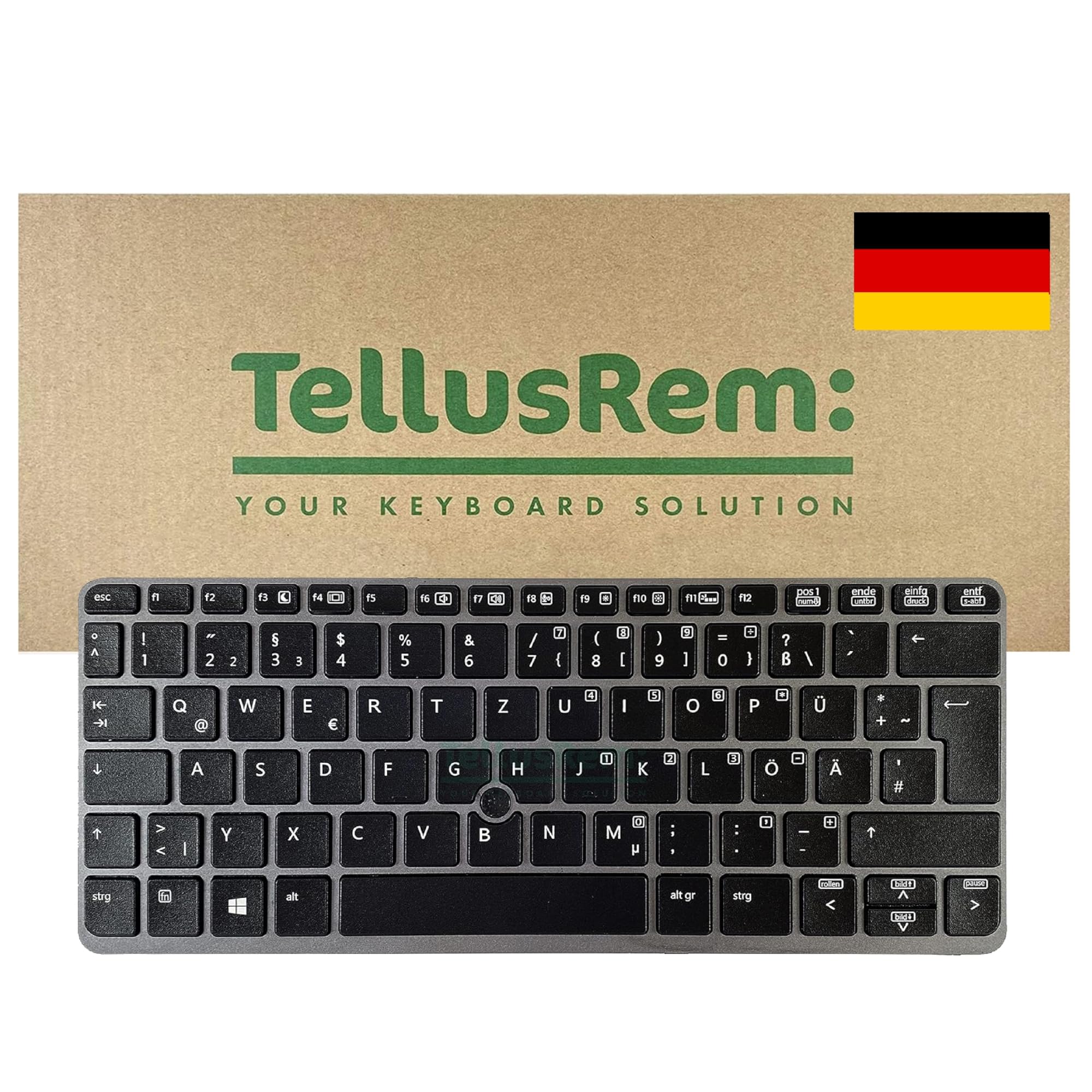 New replacement German backlit keyboard for HP 720 G1, 720 G2, 725 G1, 725 G2, 820 G1, 820 G2
