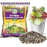 DUSPRO 7-in-1 Succulents &amp; Cactus Soil Mix, Pre-Mixed &amp; Ready to Use, 1 QT | Well-Draining Cactus Potting Soil for Succulents and Cacti, Indoor &amp; Outdoor Use, Airflow, Balanced Moisture &amp; Airy Texture