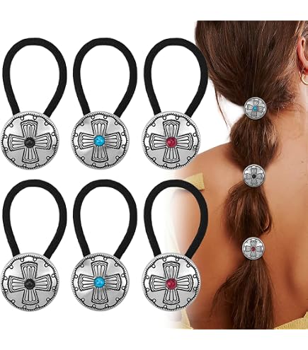 Amazon.com : Concho Metal Ponytail Holder Metal Hair Ties Rope